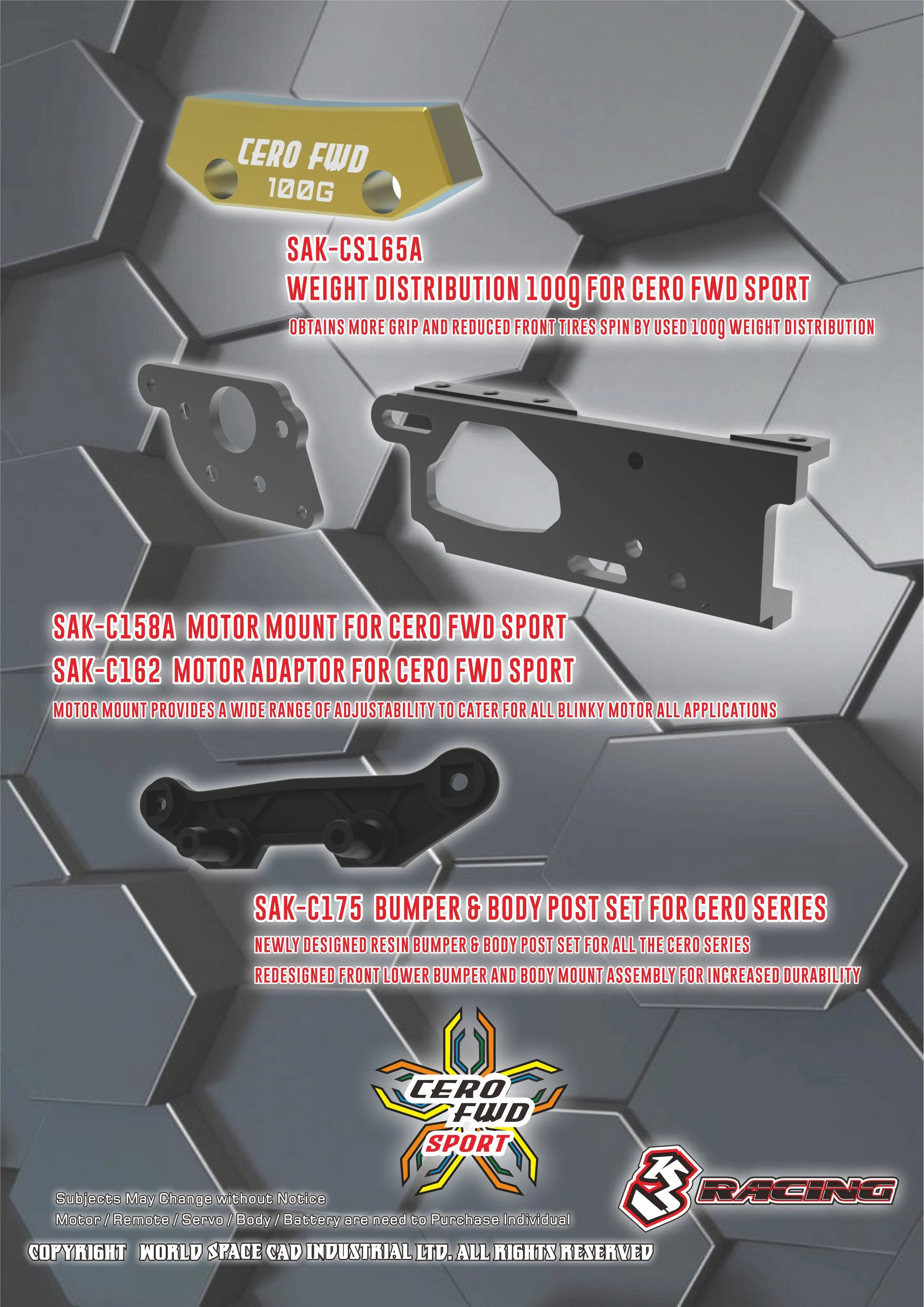 KIT-CERO FWD SPORT Cero FWD Sport 1:10 Entry Chassis