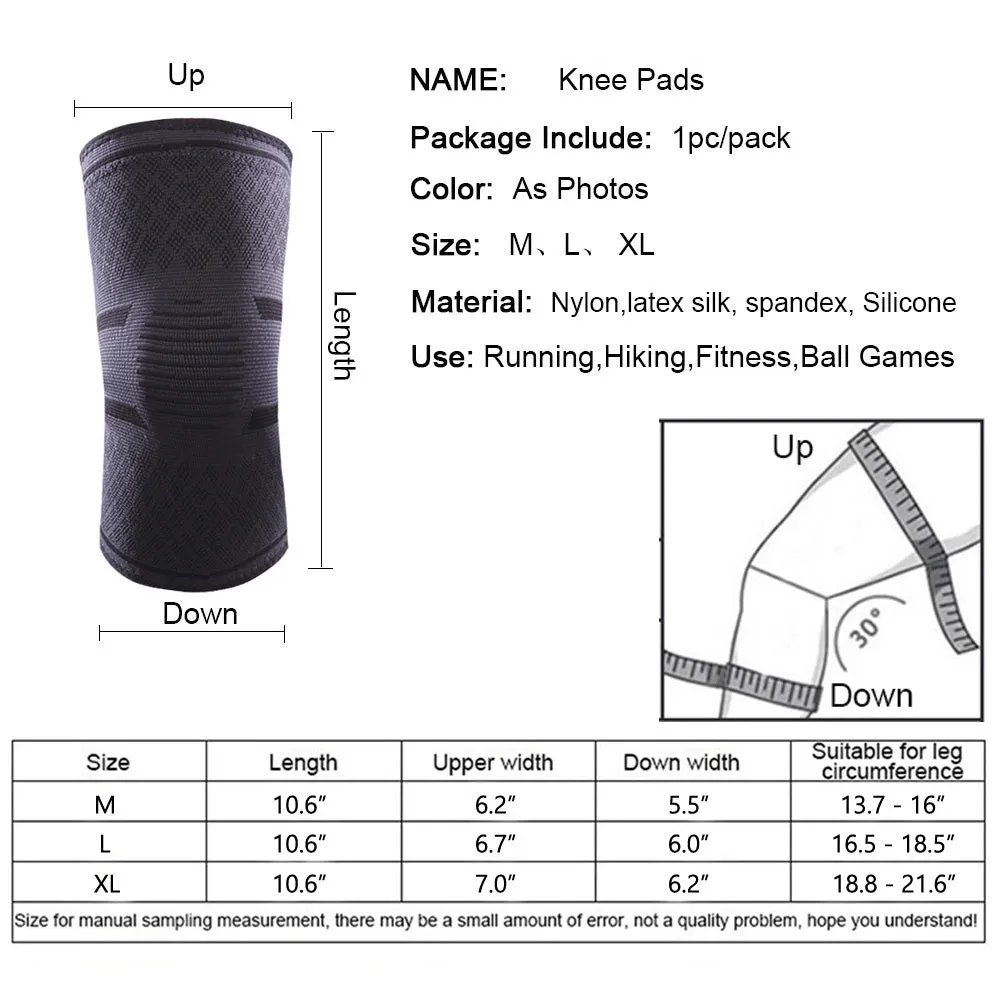 Knee Compression Stabilizing Sleeve with Adjustable Straps
