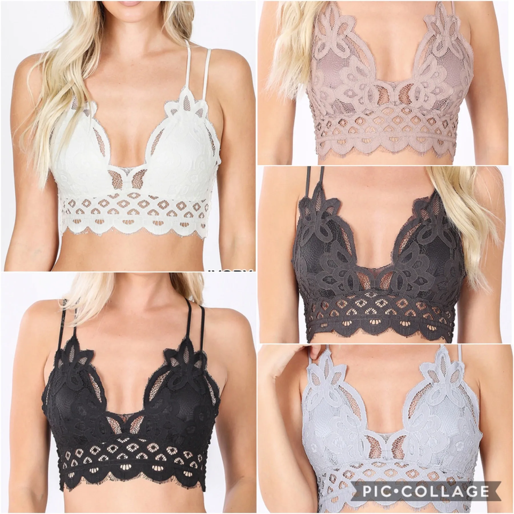 Lace Bralette-Plus Size-NEW Fall Colors