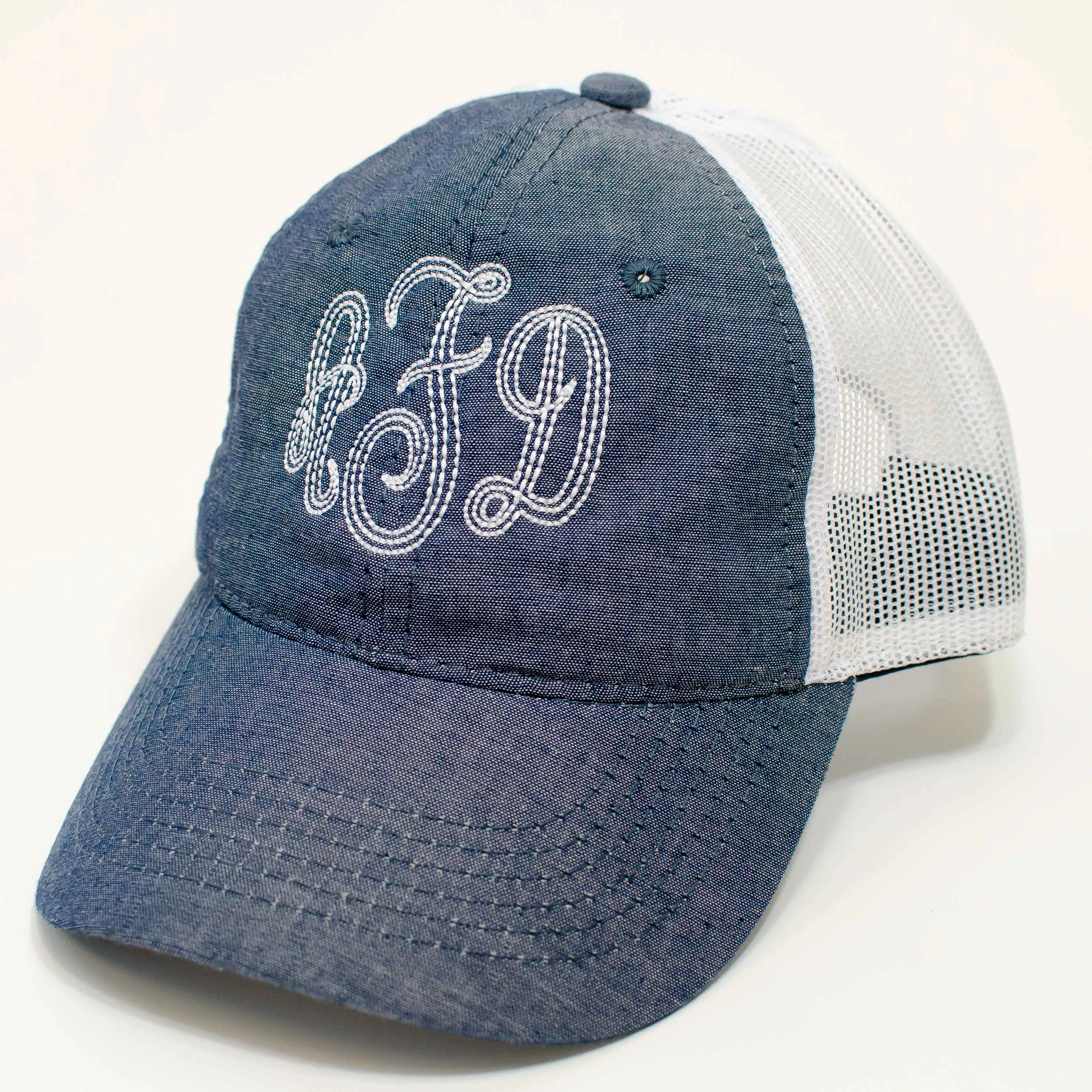 Ladies Mesh Back Chambray Trucker Hat - 3 Colors