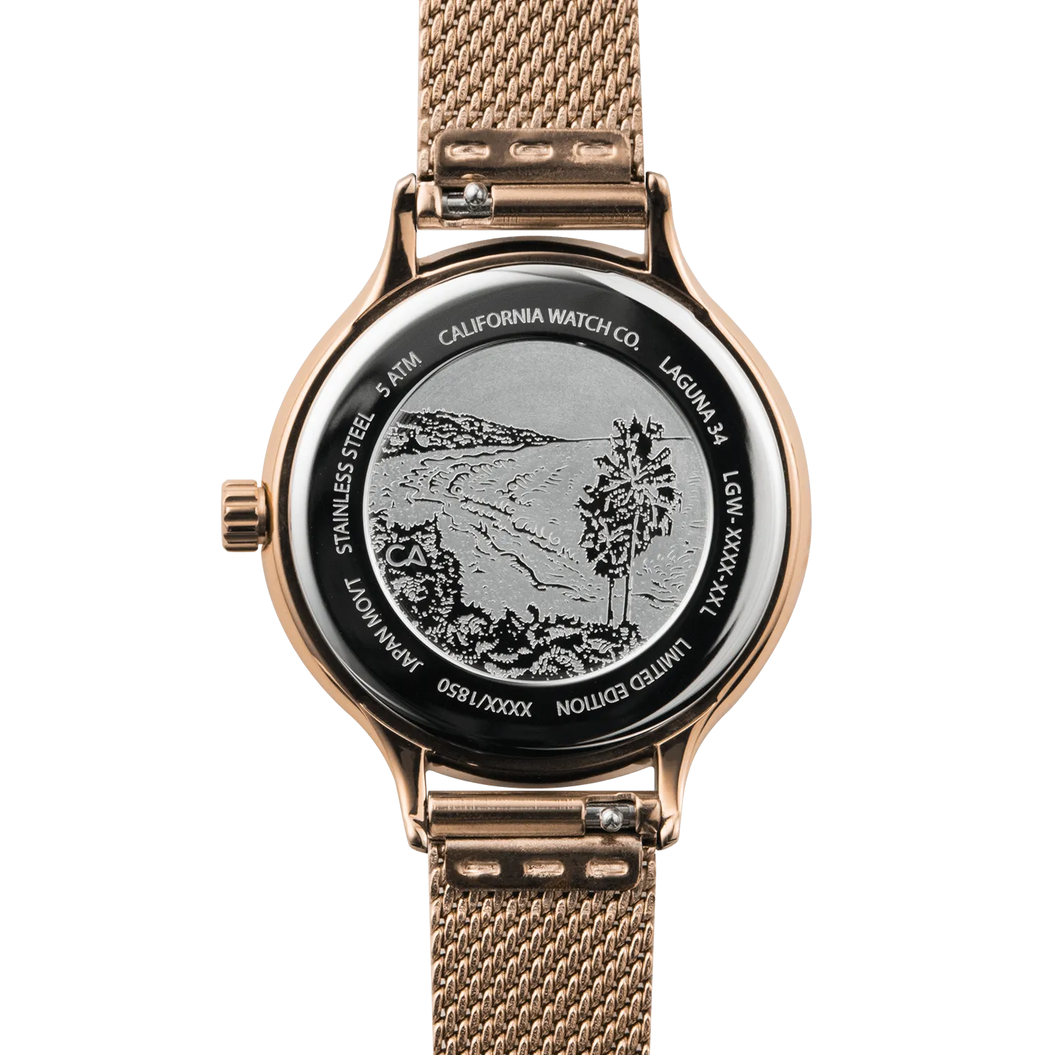 Laguna 34 Mesh Rose Gold Black