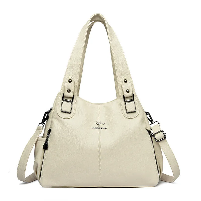 Large Capacity Soft Leather Shoulder Bag