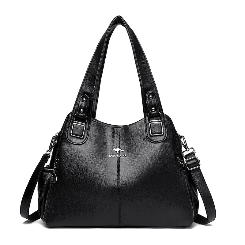 Large Capacity Soft Leather Shoulder Bag