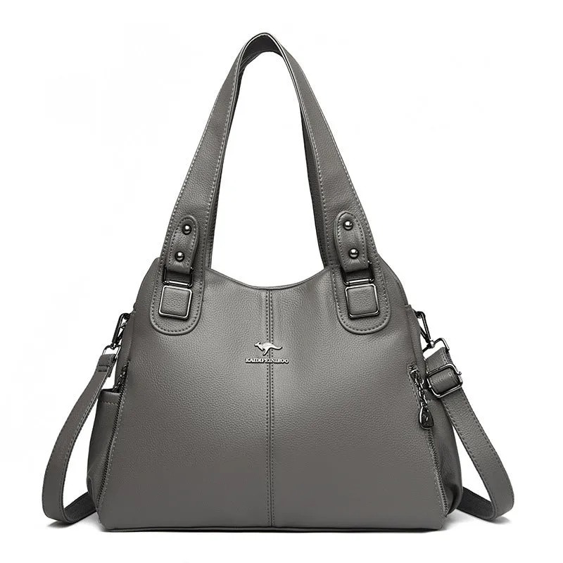 Large Capacity Soft Leather Shoulder Bag