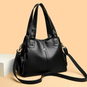 Large Capacity Soft Leather Shoulder Bag