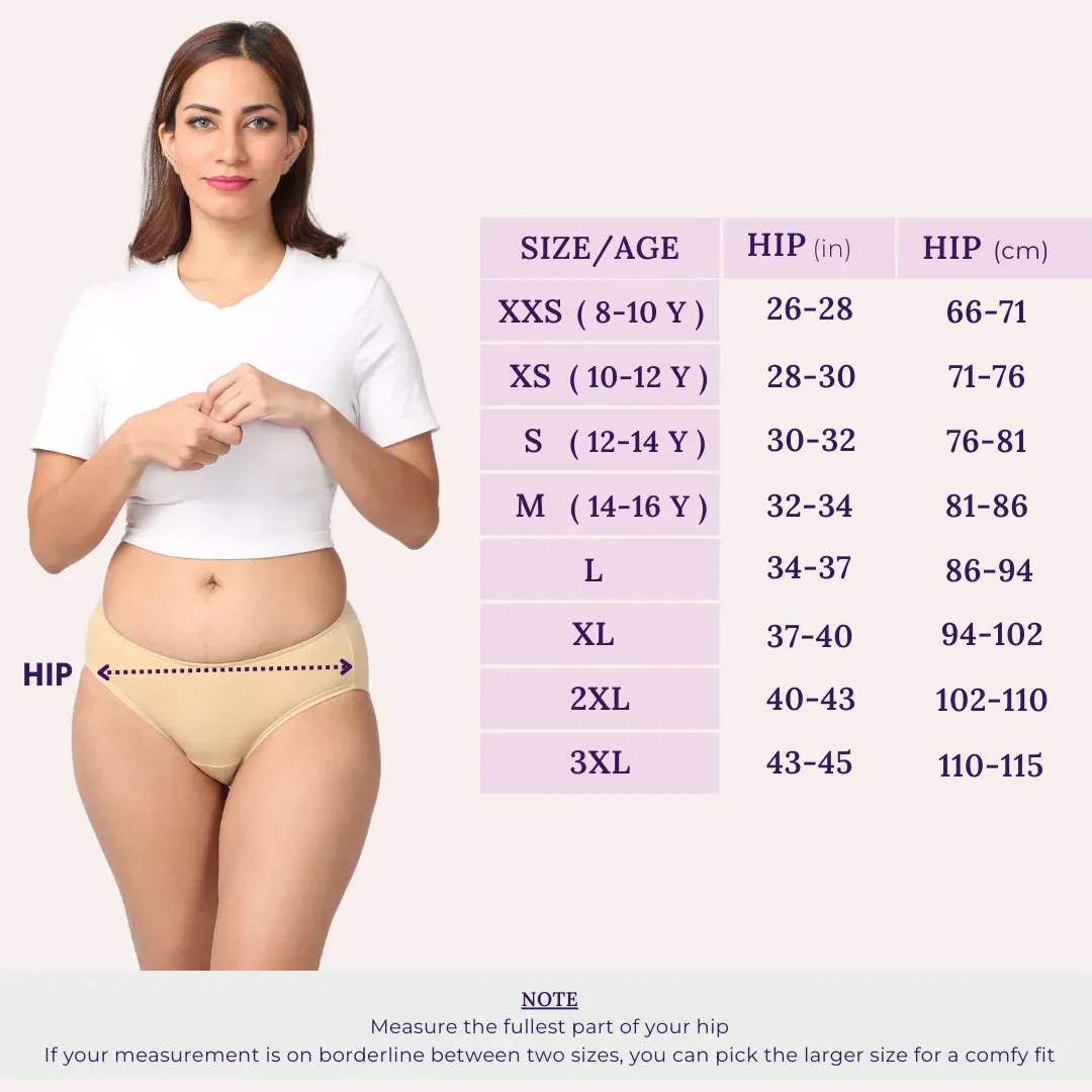 LeakProof Daily Wear Panties | Brief Fit | Perfect For Unpredictable Periods | 3 Pack