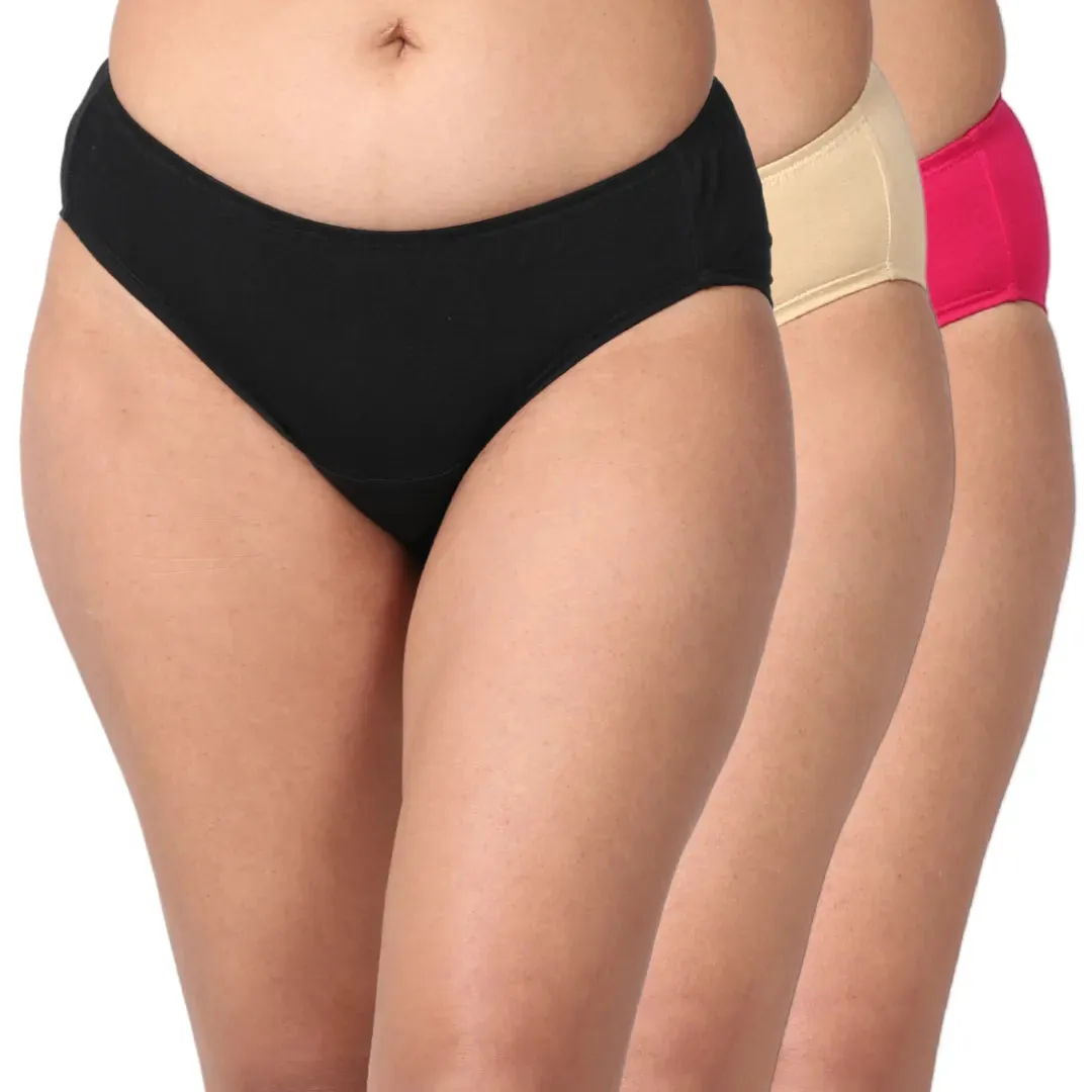 LeakProof Daily Wear Panties | Brief Fit | Perfect For Unpredictable Periods | 3 Pack