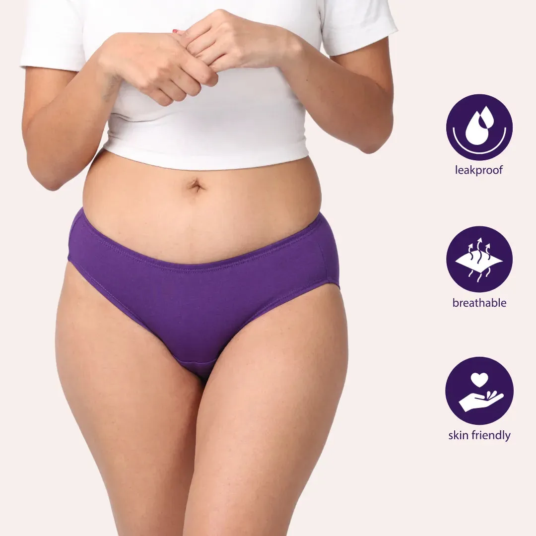 LeakProof Daily Wear Panties | Brief Fit | Perfect For Unpredictable Periods | 3 Pack