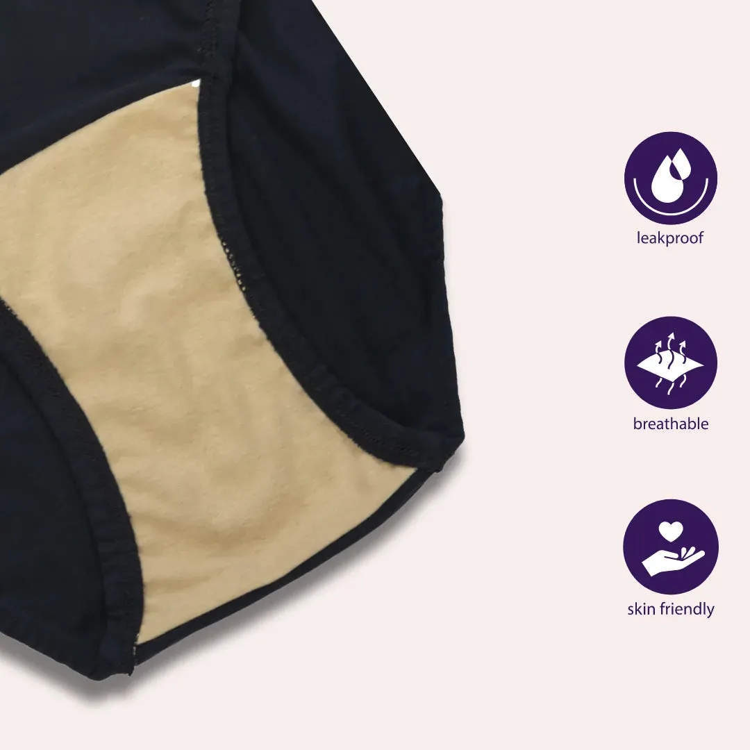 LeakProof Daily Wear Panties | Brief Fit | Perfect For Unpredictable Periods | 5 Pack