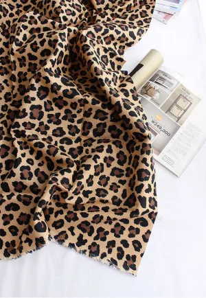 Leopard Print Cotton Fabric, Animal Print Fabric - Beige, Mint or Gray - By Half Yard 105562 / 16680