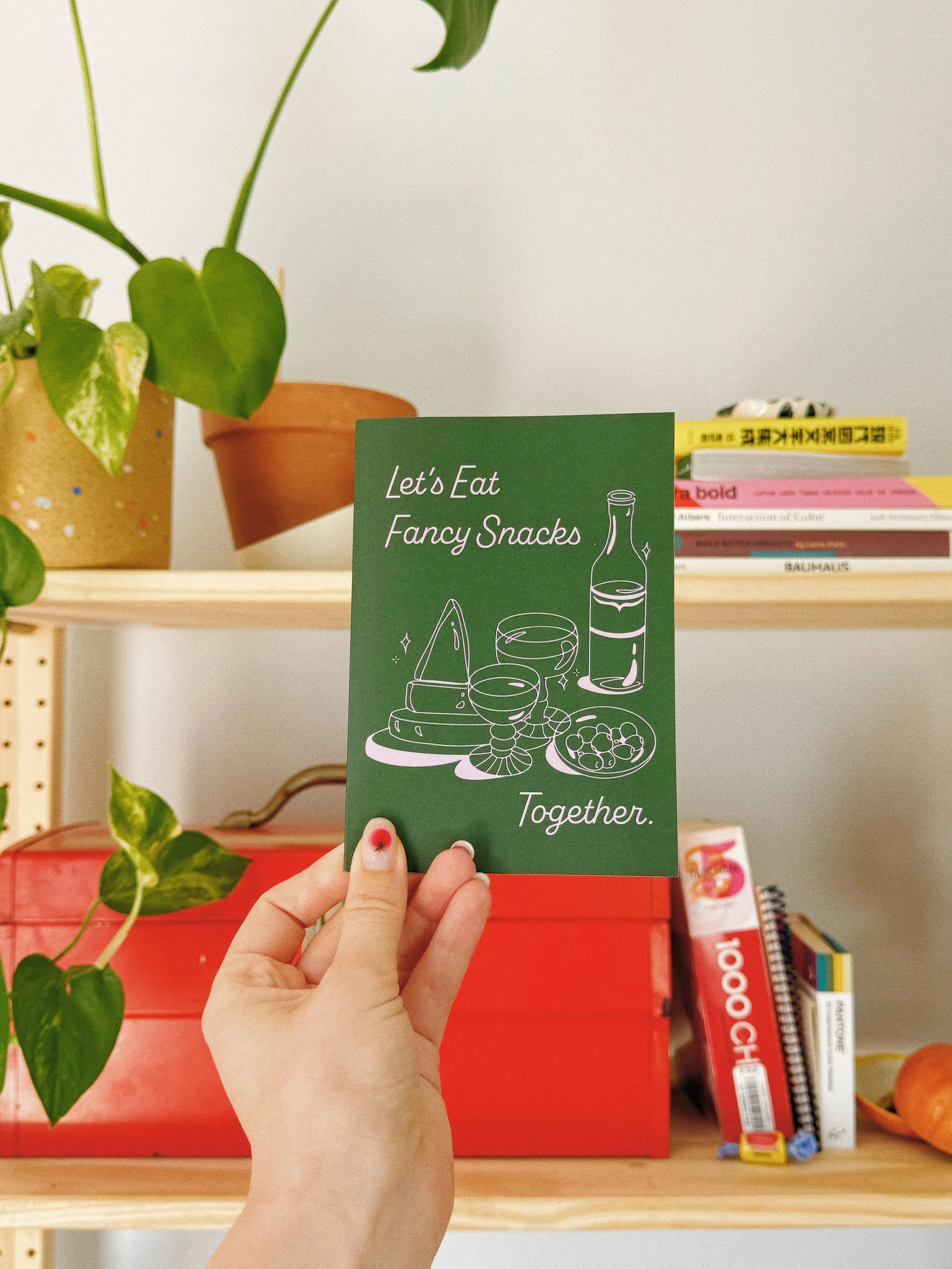 Let's Eat Fancy Snacks Card