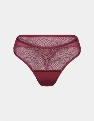 Light Leakproof Gossamer Lace Thong