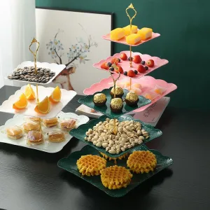 Living Room Snack Storage Box Fruit Tray Storage Multi-layer Plastic Living Room Coffee Table Household Candy Tray Dried Fruit Box