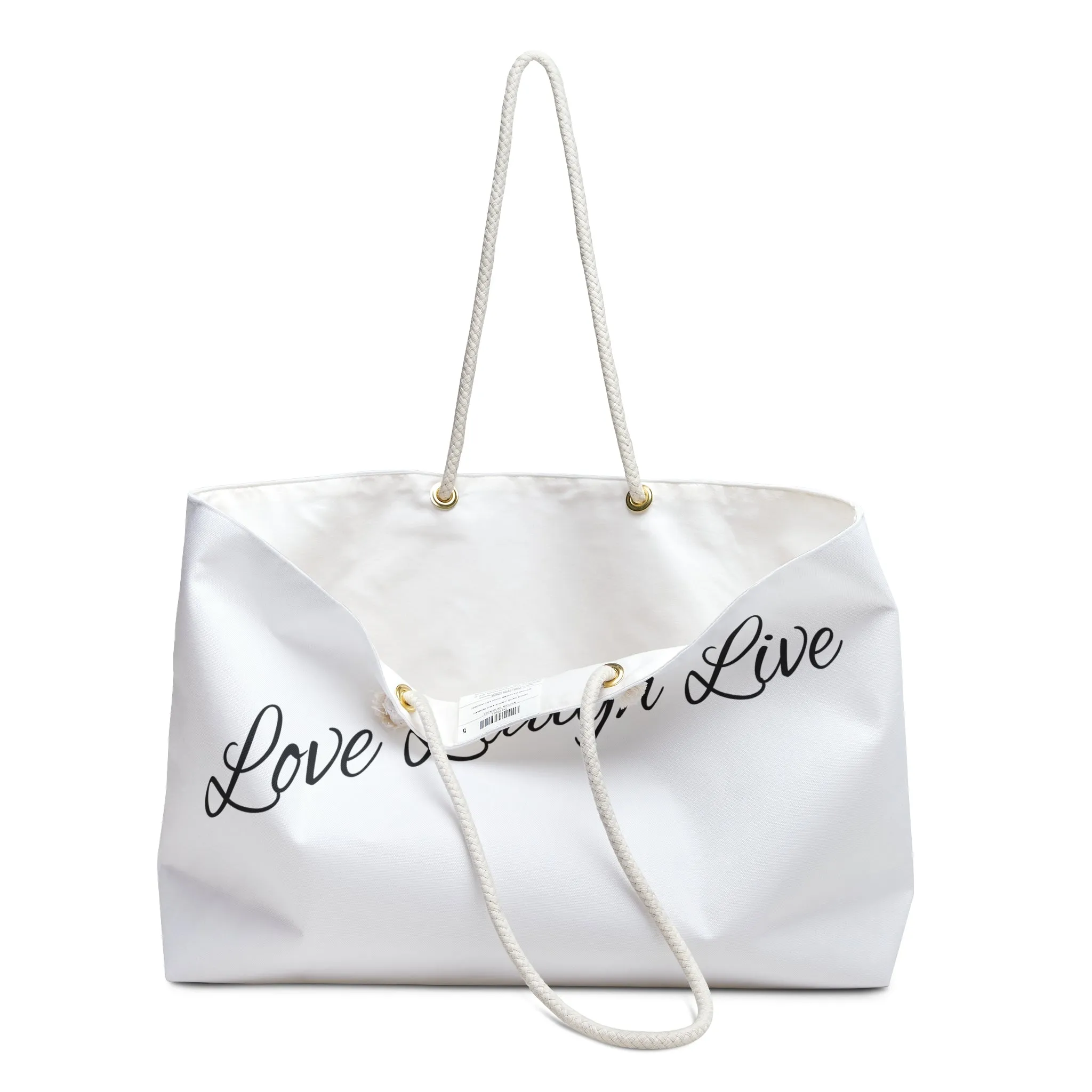 Love Laugh Live Weekender Tote