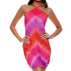 LULI SUNSET - Diamond Cut Short Dress