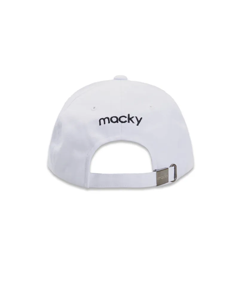 MACKY Golf: Signature Patch Ball Cap - White