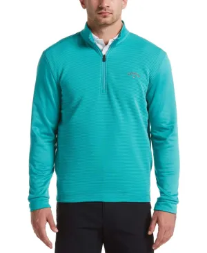 Mens 1/4 Zip Front Ottoman Pullover