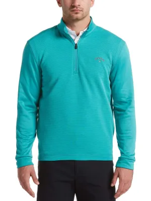 Mens 1/4 Zip Front Ottoman Pullover