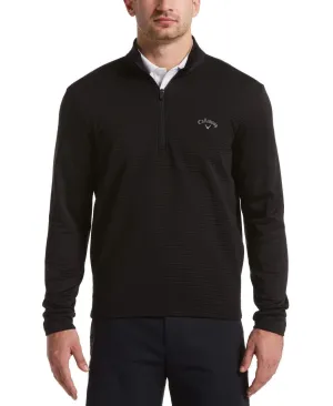 Mens 1/4 Zip Front Ottoman Pullover