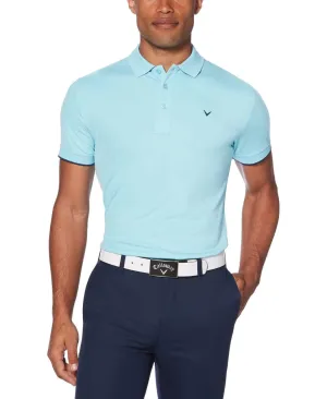 Mens Callaway X Solid Contrast Rib Polo