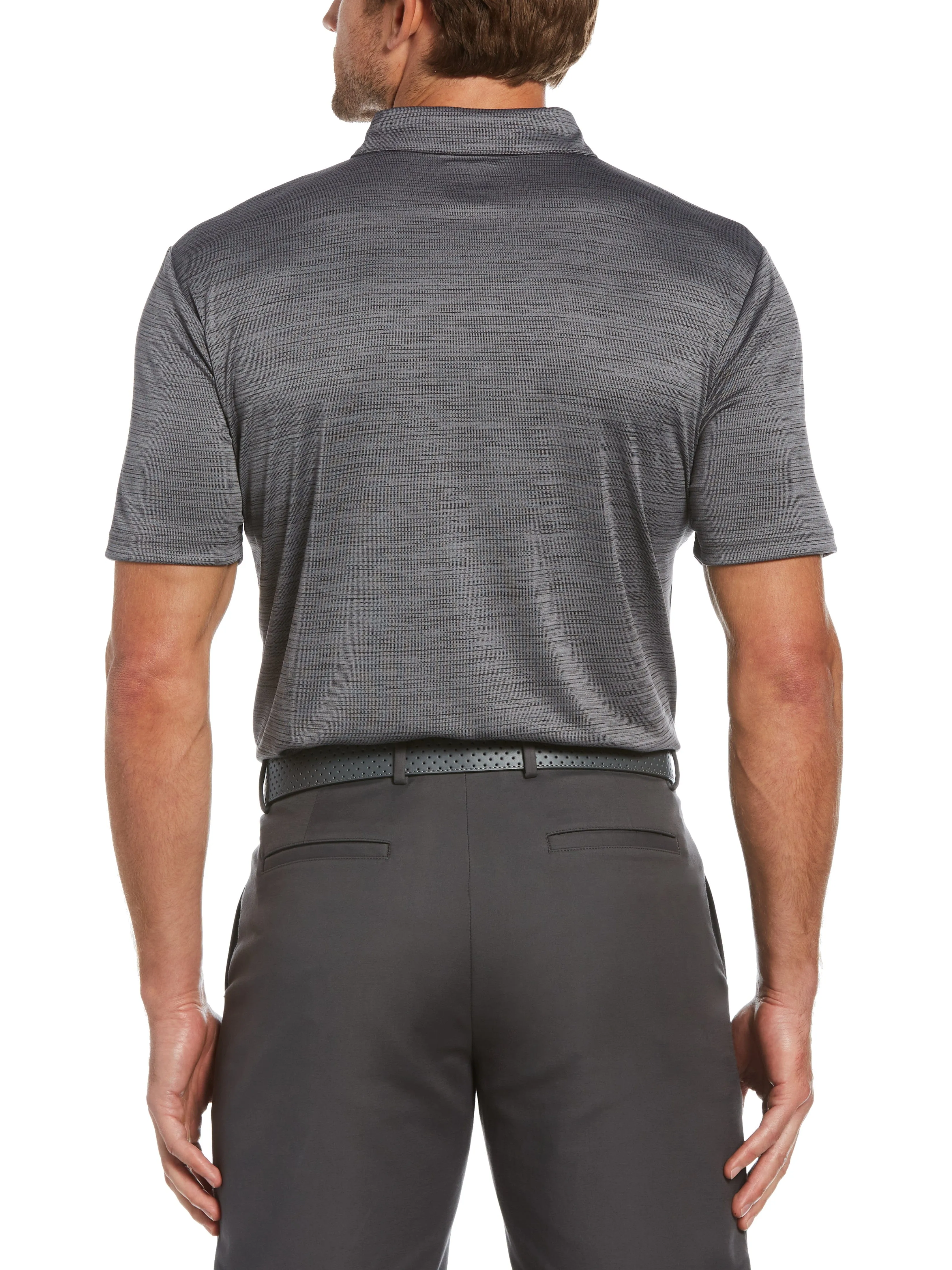 Mens Solid Texture Golf Polo