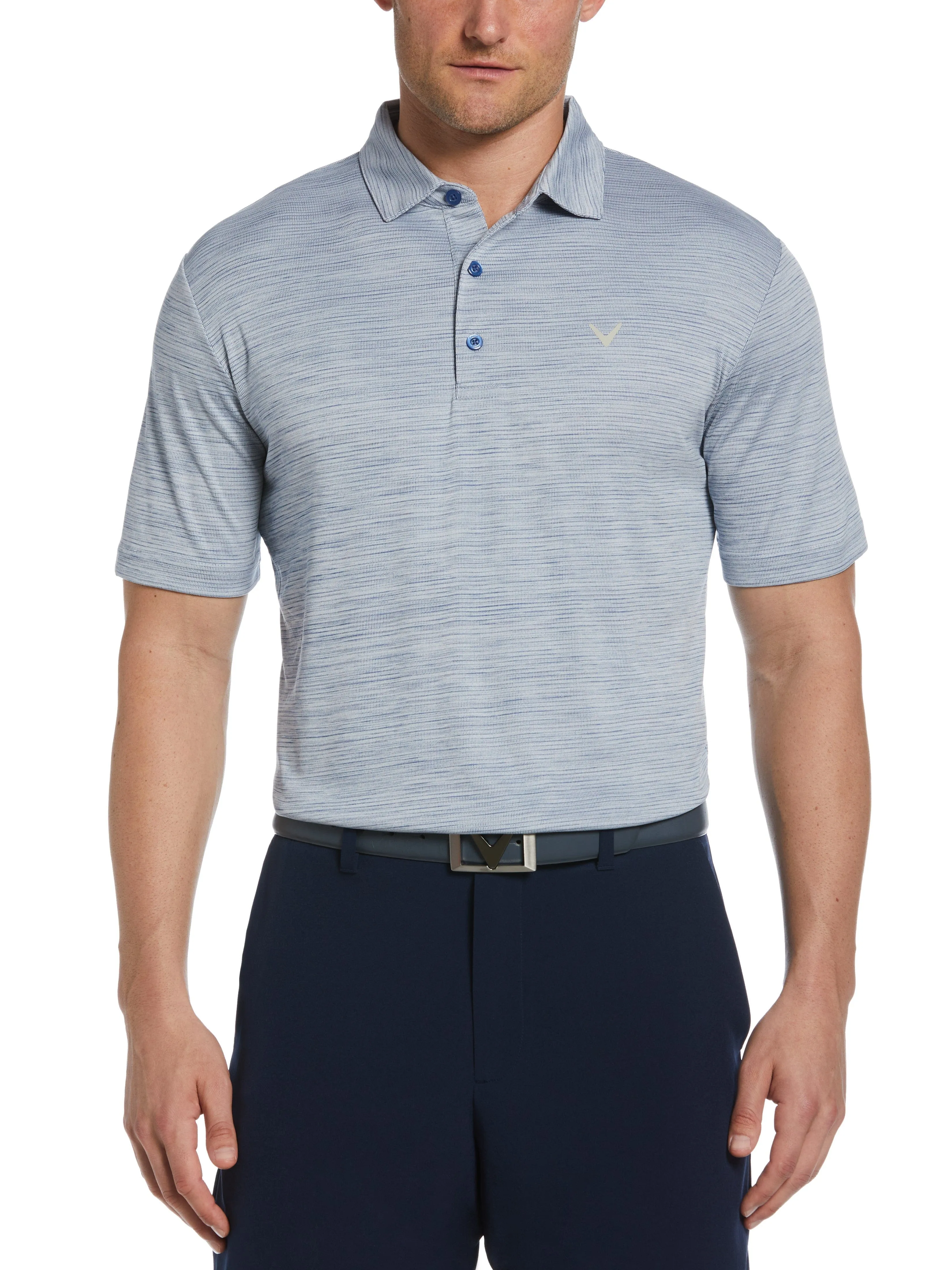 Mens Solid Texture Polo