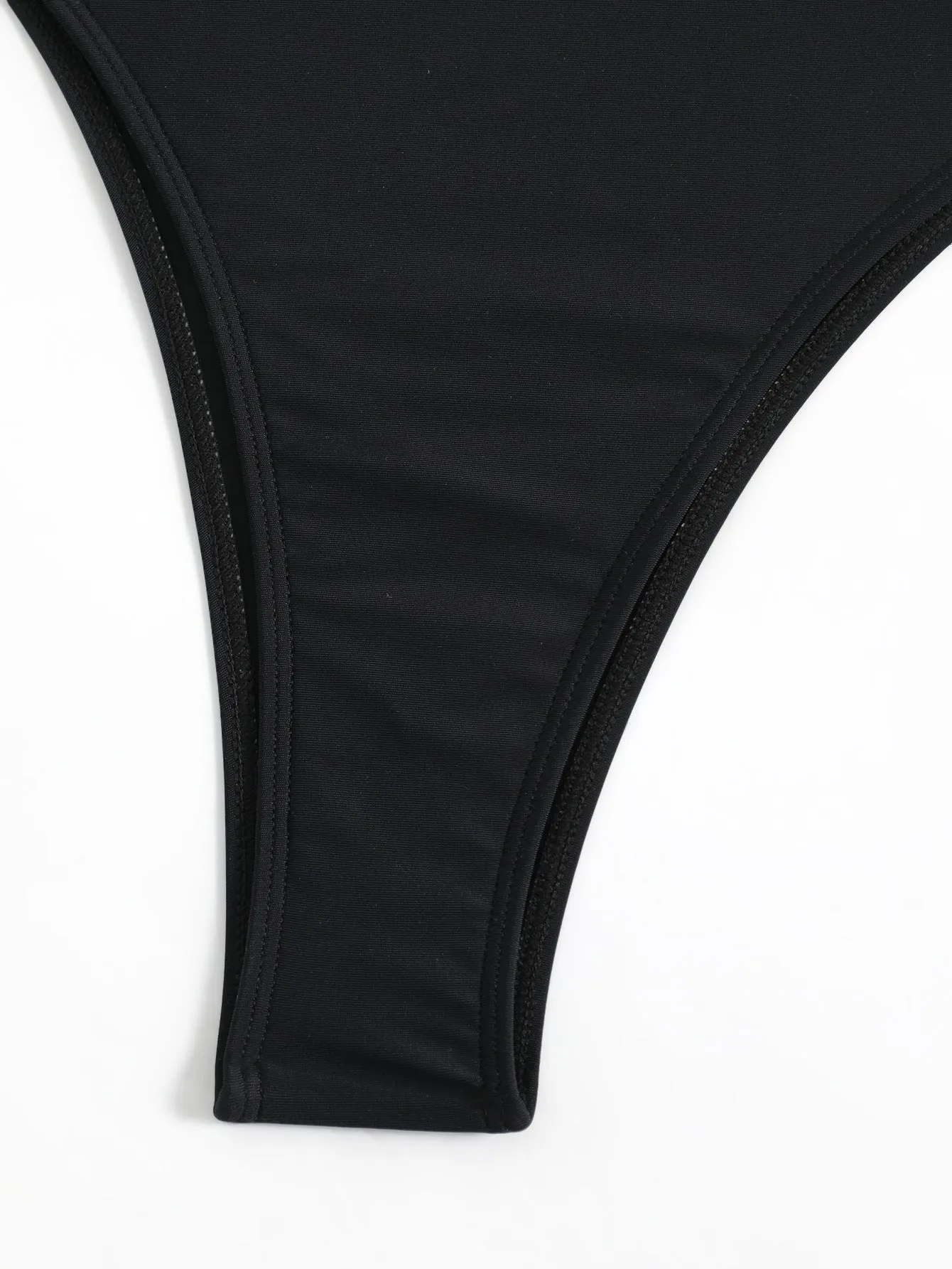 Mesh Panel Spaghetti Strap Swimsuit