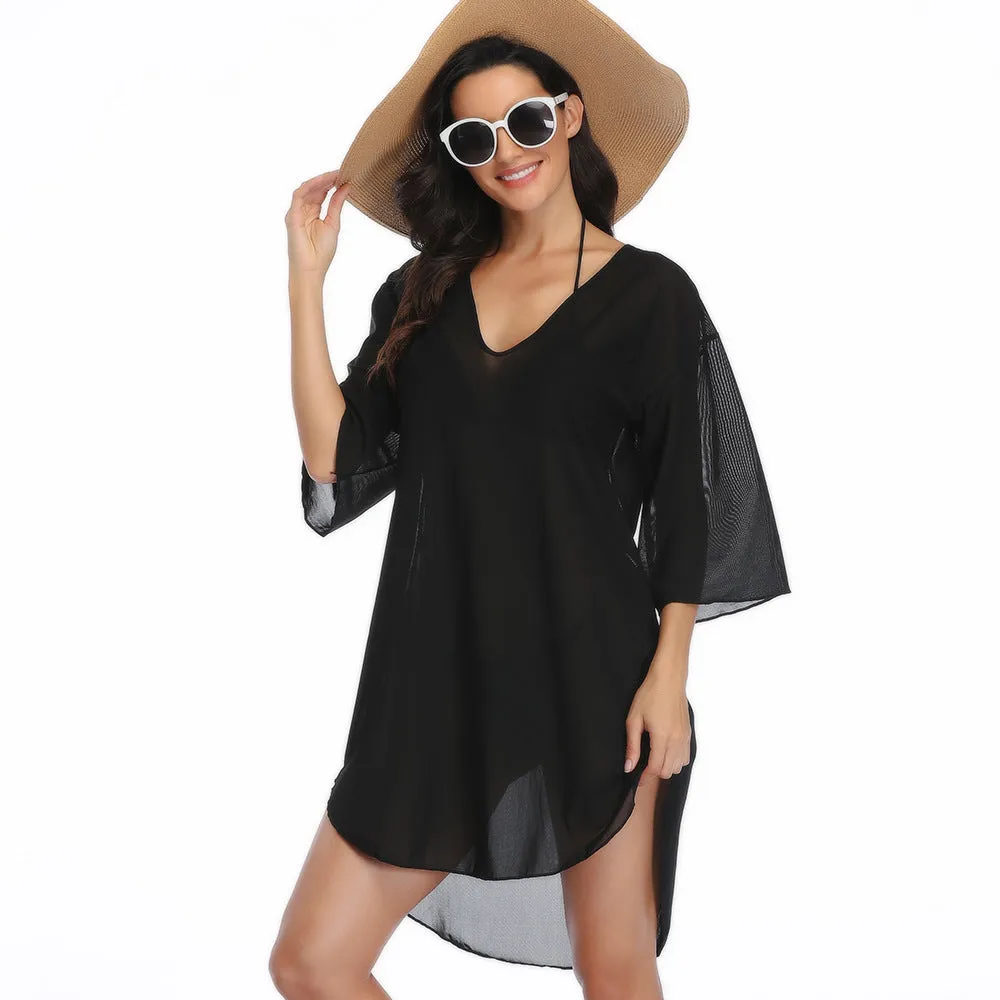 Mesh Sunscreen Beach Cover Up Dresses