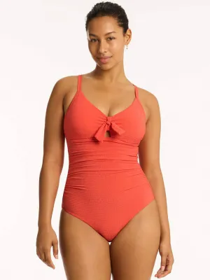 Messina Tie Front DD/E One Piece in Flame