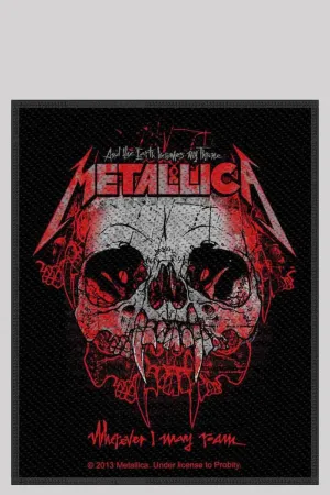 Metallica Woven Patch: Wherever I May Roam 2013 Skull Design