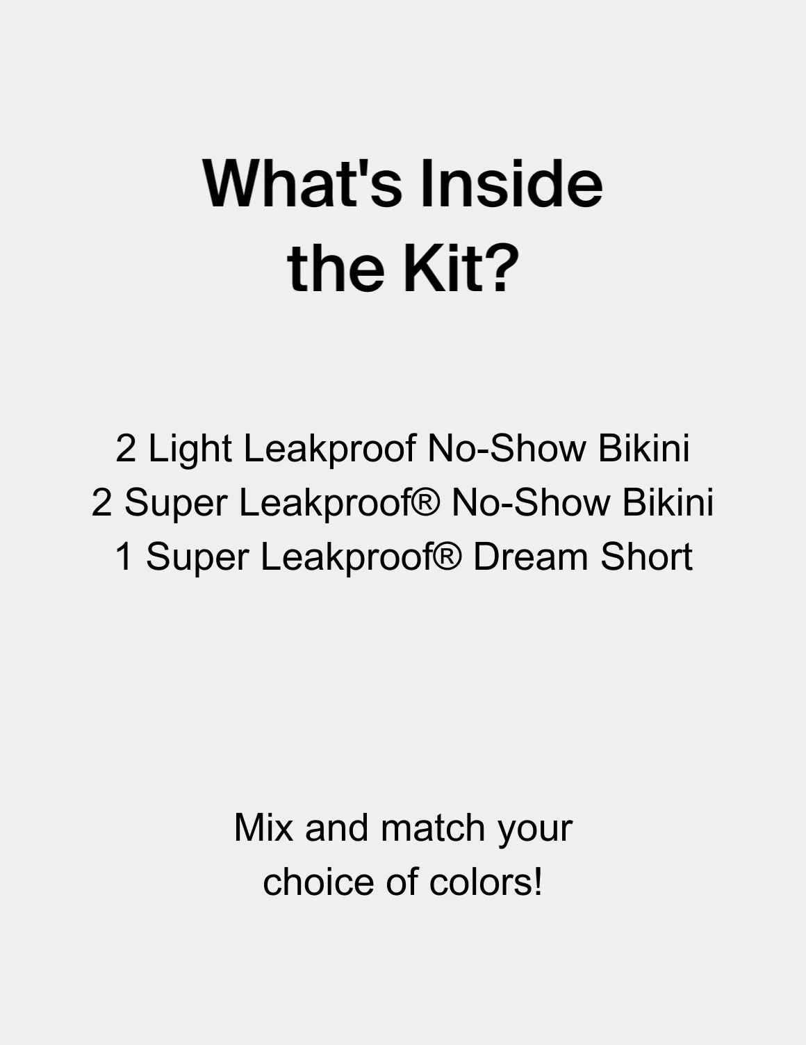 Mixed Period Kit - Bikini