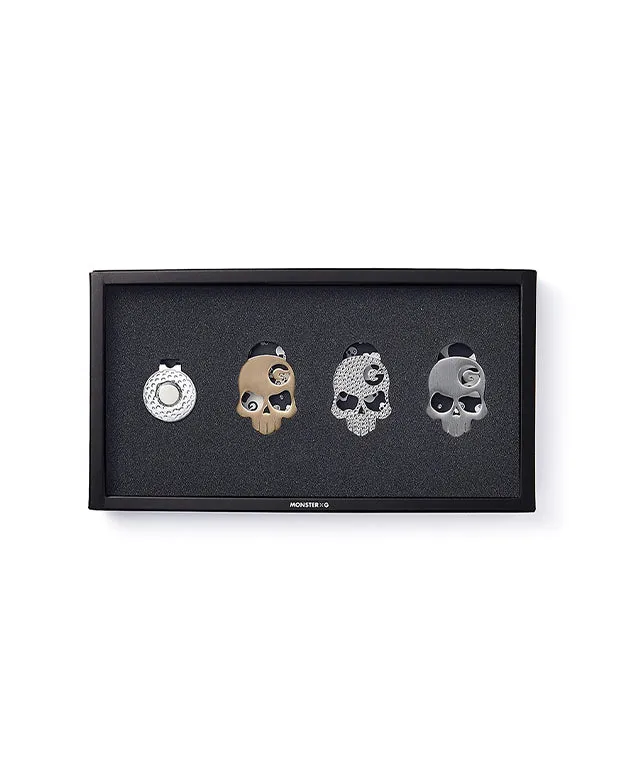 Monster G 3 Types of Golf Ball Markers (Silver, Crystal, Gold)