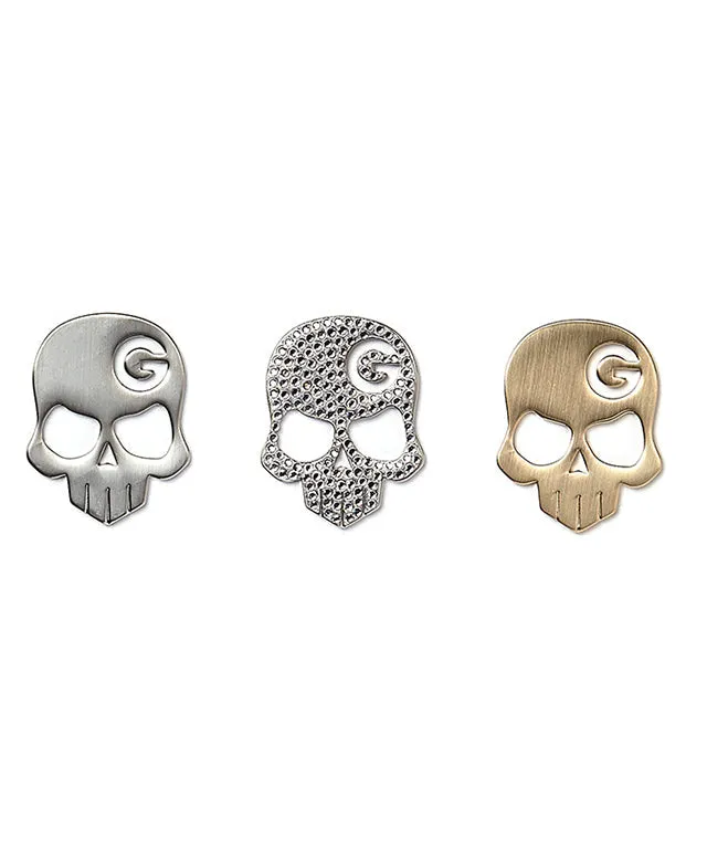 Monster G 3 Types of Golf Ball Markers (Silver, Crystal, Gold)
