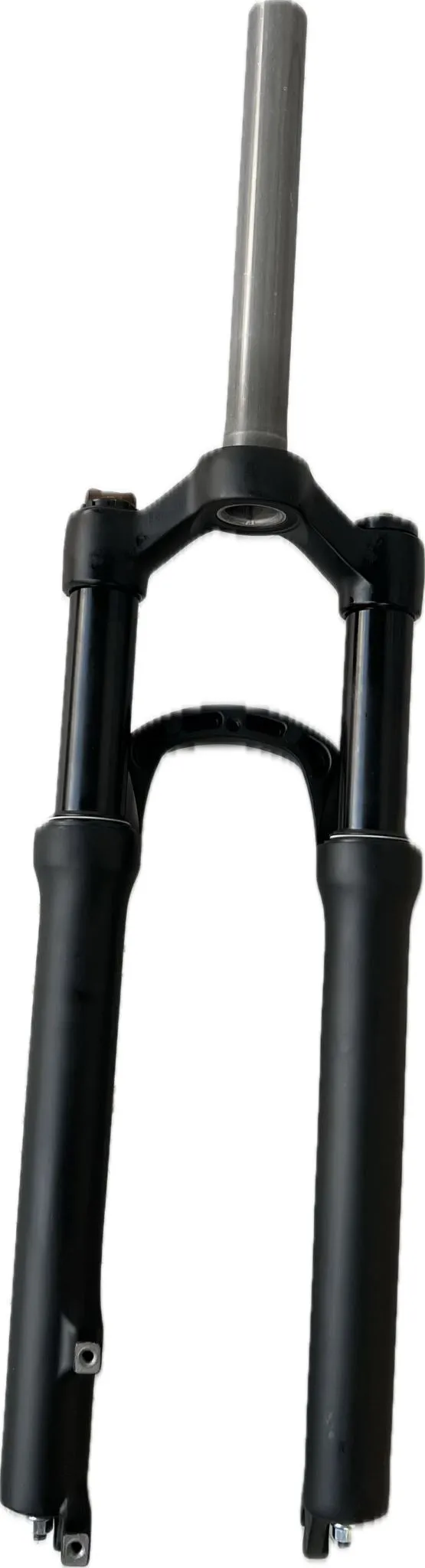 MTB Bike Fork - 26" 28.6mm, Spring Suspension, 10cm travel, Aluminum, Black
