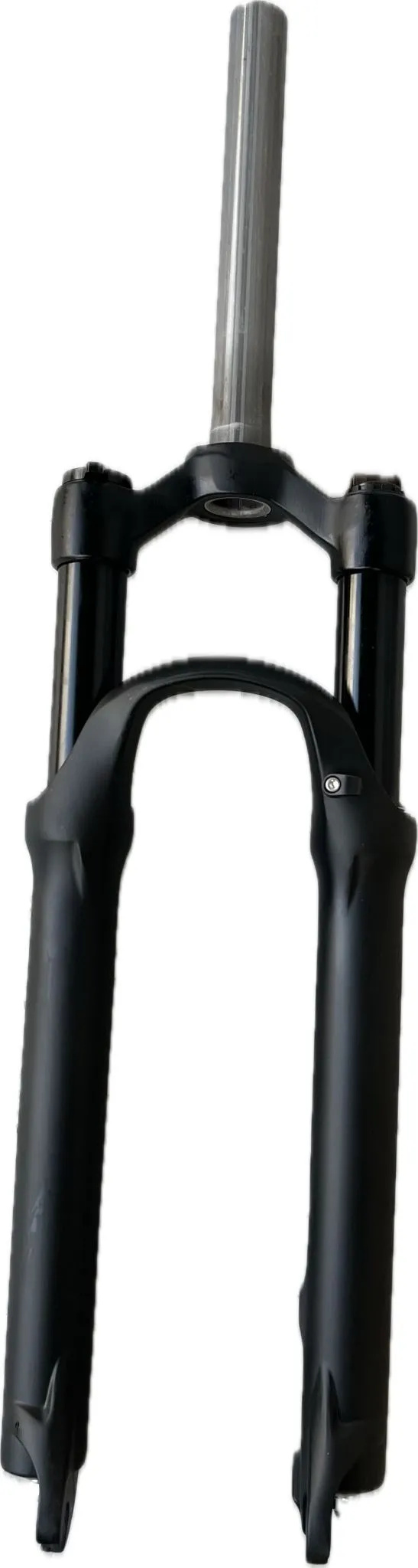 MTB Bike Fork - 26" 28.6mm, Spring Suspension, 10cm travel, Aluminum, Black
