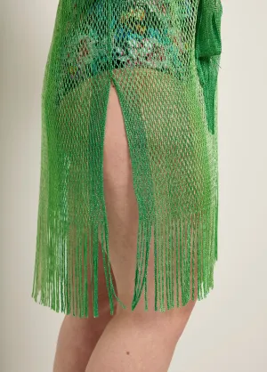 Multicolored mesh beach dress