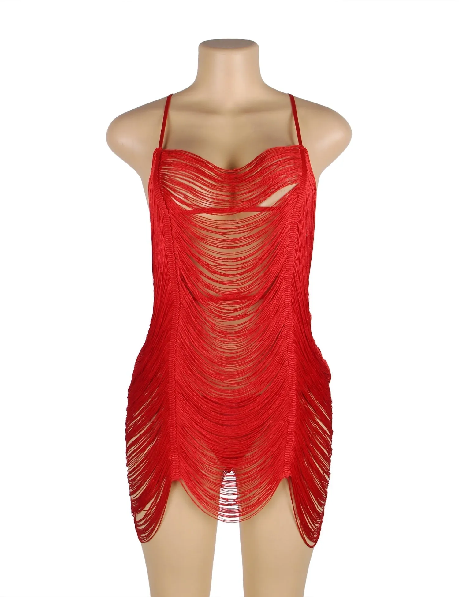 New Purple Plus Size Tassel Hollow Sexy Beach Babydoll Egypt