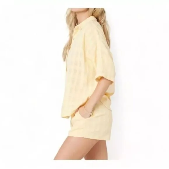 NWT L*Space Gene Set in Golden Hour Yellow Lounge Set Size XS
