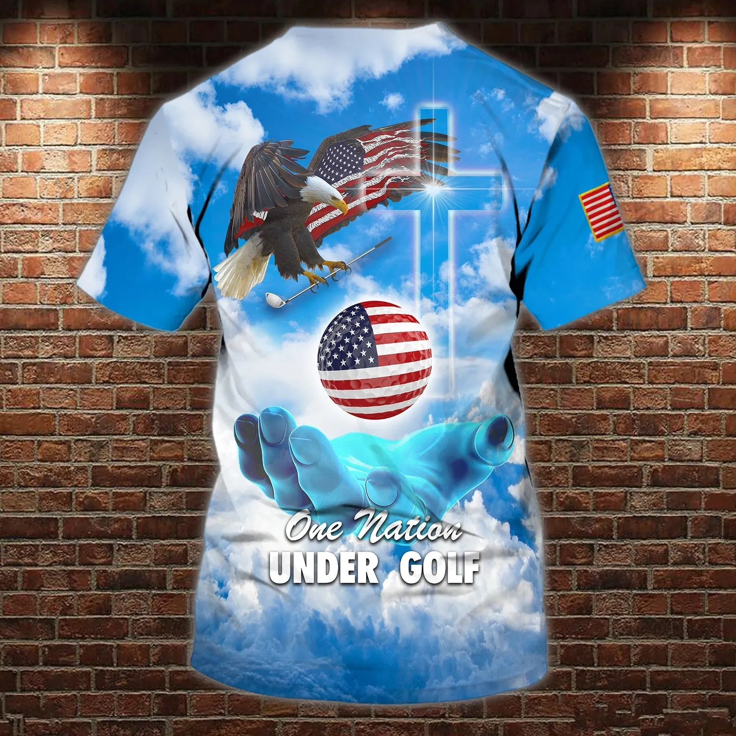 One Nation Under Golf - Personalized Name 3D Tshirt 16 - TD96