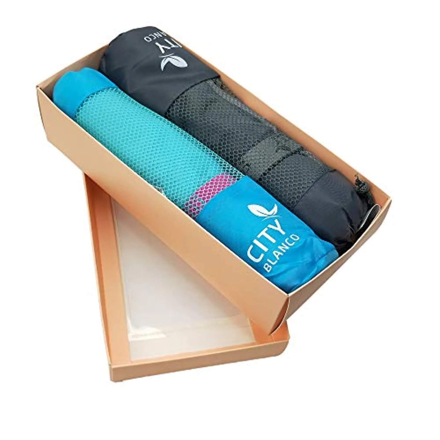 Oteas - 2 toallas de microfibra de secado rápido de 60.0 x 28.0 in para yoga, camping, viajes, playa, mochilero, gimnasio, deportes y natación, ligeras, de secado rápido y absorbentes