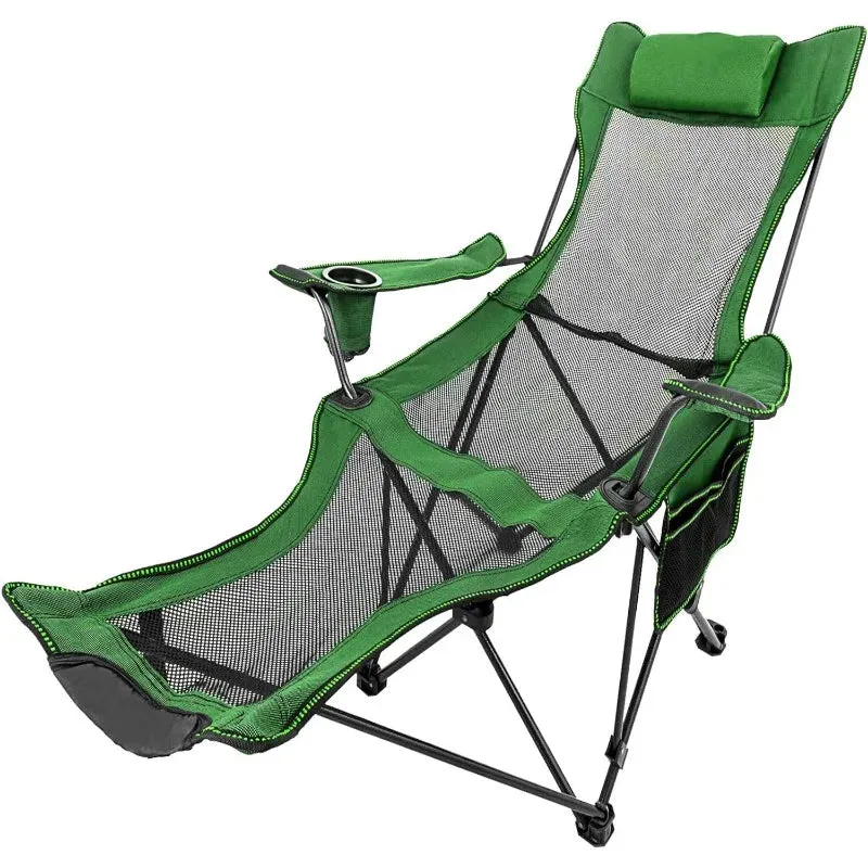 Outdoor Folding Camp Chair with Backrest and Footrest – Ultimate Comfort for Outdoor Adventures