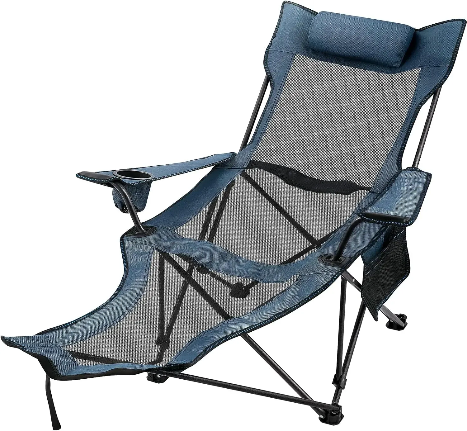 Outdoor Folding Camp Chair with Backrest and Footrest – Ultimate Comfort for Outdoor Adventures