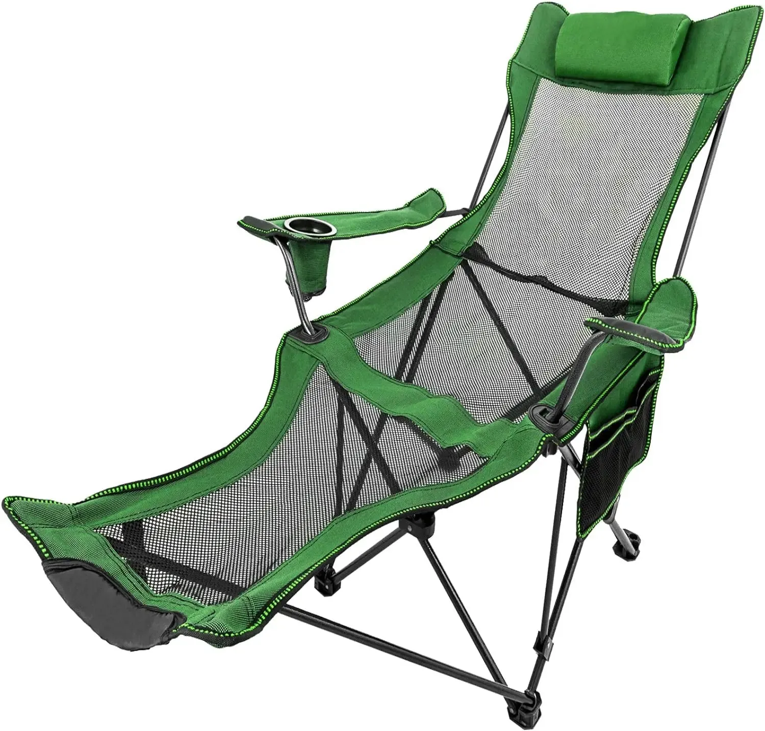 Outdoor Folding Camp Chair with Backrest and Footrest – Ultimate Comfort for Outdoor Adventures