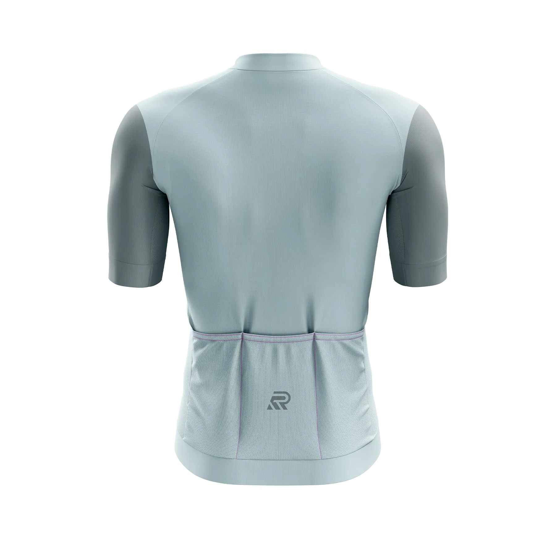 Pastel Blue Seamless Cycling Jersey