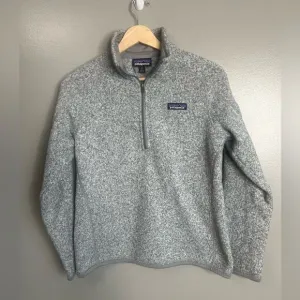 Patagonia better sweater gray quarter zip size small preppy Gorp core hiking