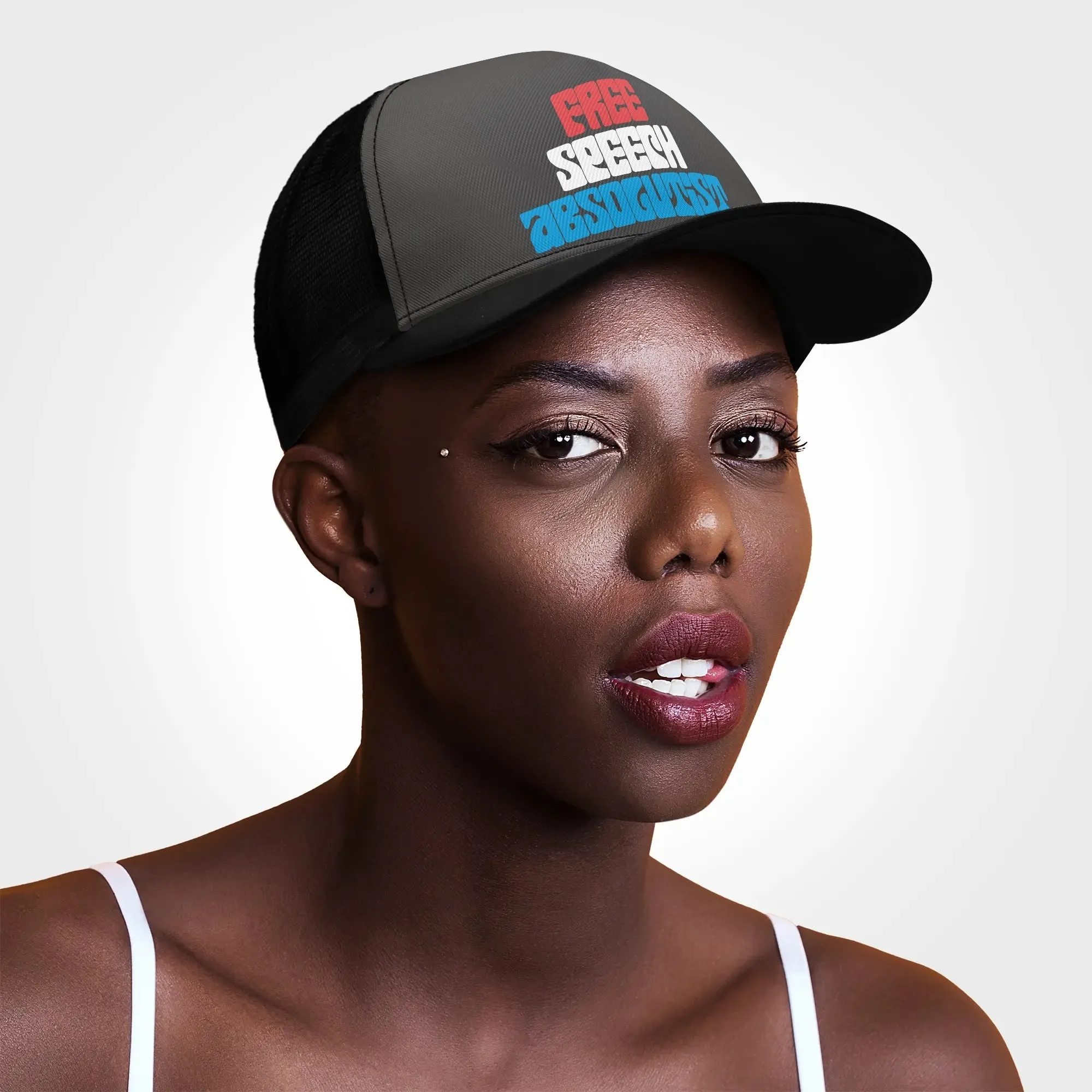 Patriotic Design Printed Trucker Hat