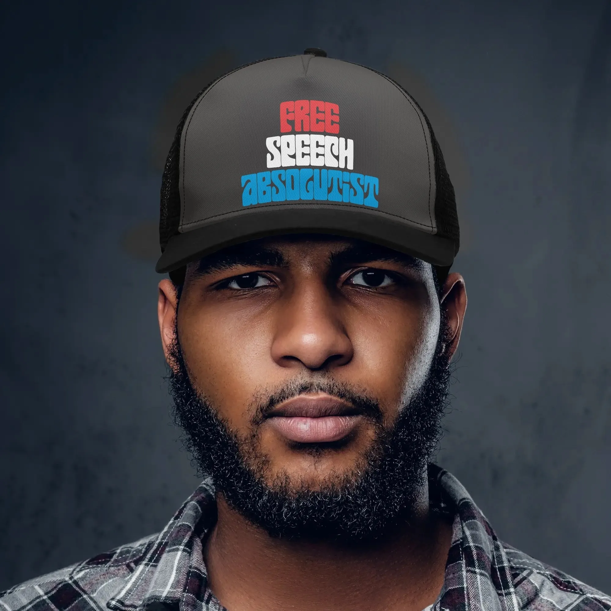 Patriotic Design Printed Trucker Hat