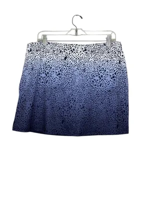 Pebble Beach Size Large Blue Print Pre-Owned Skirt- Ladies