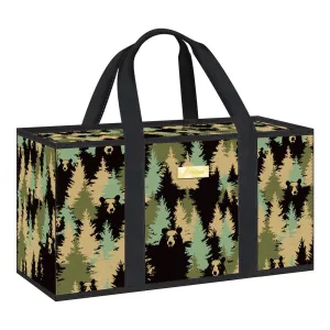 Personalized Large Utility Tote with American Black Bear, Forest Encounter Design