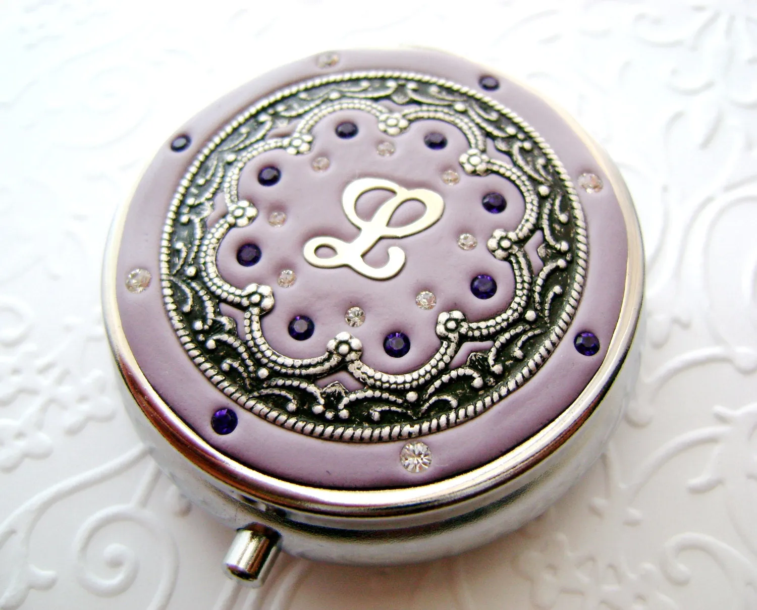 Personalized Ornate Pill Box